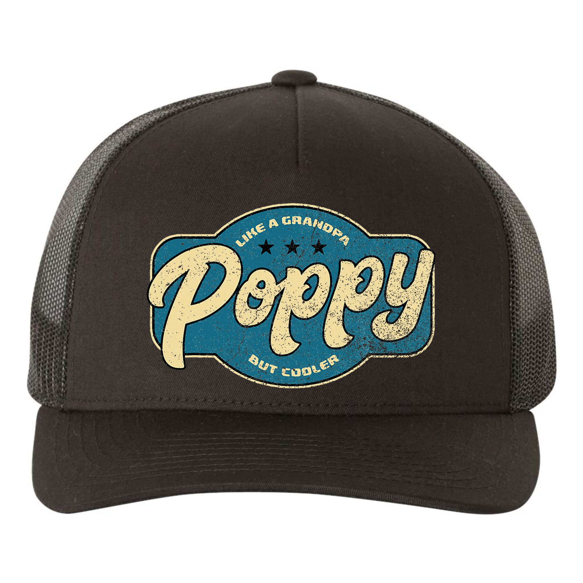 Vintage Poppy Like A Grandpa But Cooler Grandpa Poppy Yupoong Adult 5-Panel Trucker Hat