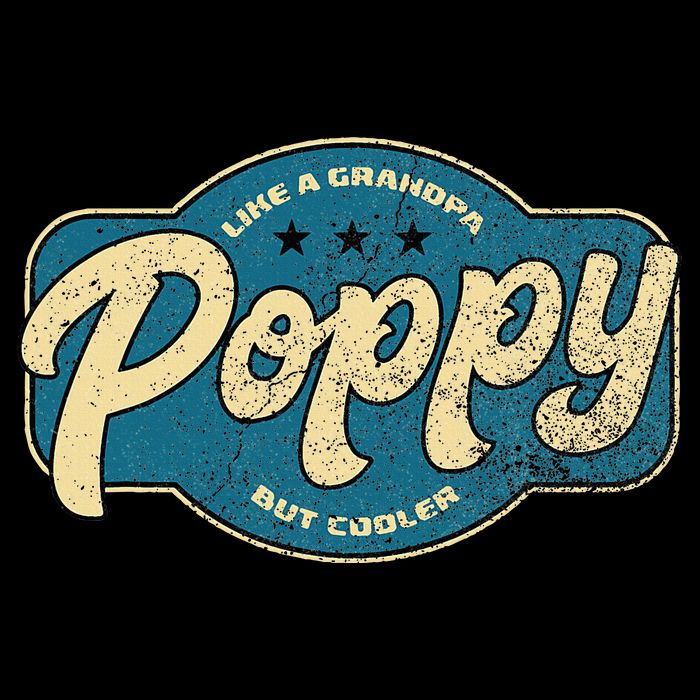 Vintage Poppy Like A Grandpa But Cooler Grandpa Poppy Flatbill Hat