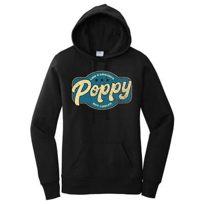 Vintage Poppy Like A Grandpa But Cooler Grandpa Poppy Women's Pullover Hoodie