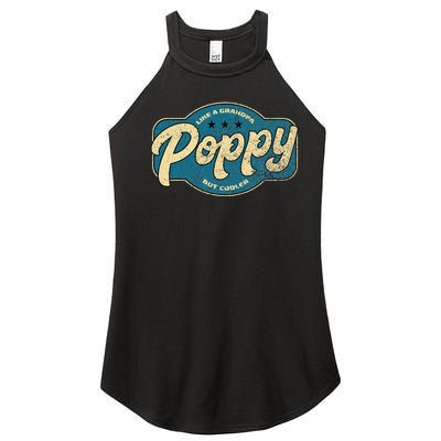 Vintage Poppy Like A Grandpa But Cooler Grandpa Poppy Women’s Perfect Tri Rocker Tank