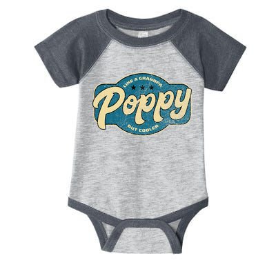 Vintage Poppy Like A Grandpa But Cooler Grandpa Poppy Infant Baby Jersey Bodysuit