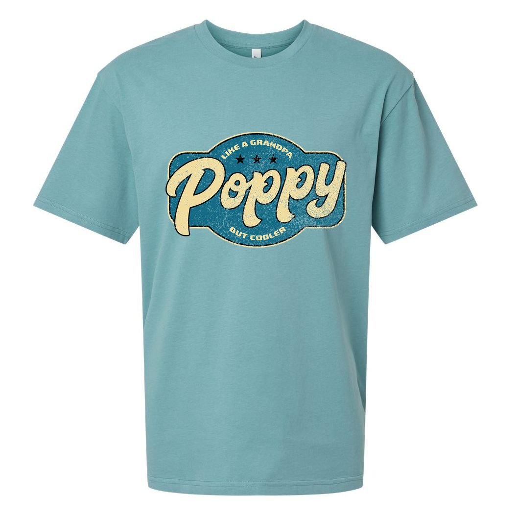 Vintage Poppy Like A Grandpa But Cooler Grandpa Poppy Sueded Cloud Jersey T-Shirt