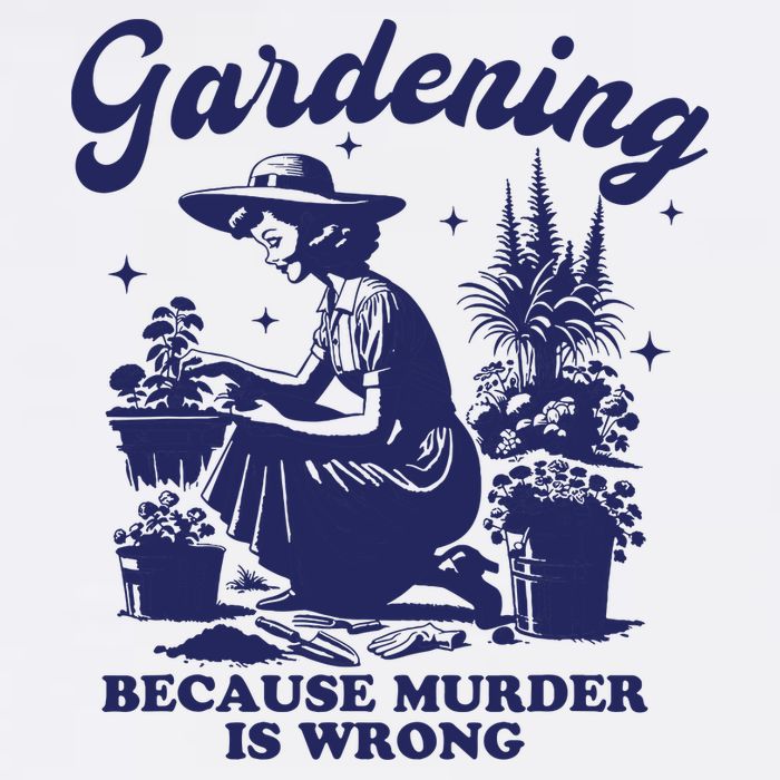 Vintage Plant Mom Gardening Because Murder Is Wrong Women Button