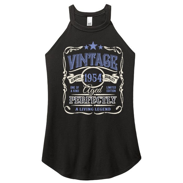 Vintage Premium Made In 1954 Classic Birthday Women's Perfect Tri Rocker Tank