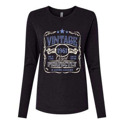 Vintage Premium Made In 1961 Classic Birthday Womens Cotton Relaxed Long Sleeve T-Shirt