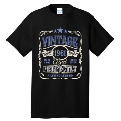 Vintage Premium Made In 1961 Classic Birthday Tall T-Shirt