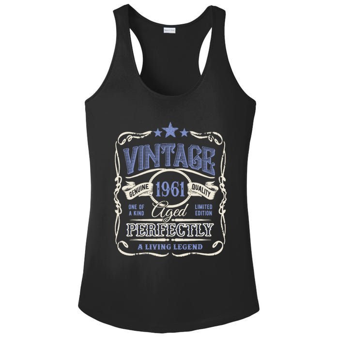 Vintage Premium Made In 1961 Classic Birthday Ladies PosiCharge Competitor Racerback Tank