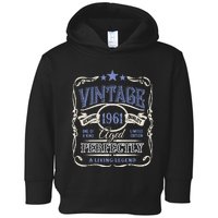 Vintage Premium Made In 1961 Classic Birthday Toddler Hoodie