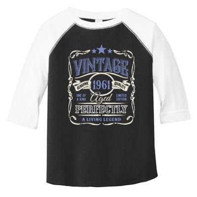 Vintage Premium Made In 1961 Classic Birthday Toddler Fine Jersey T-Shirt