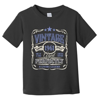 Vintage Premium Made In 1961 Classic Birthday Toddler T-Shirt