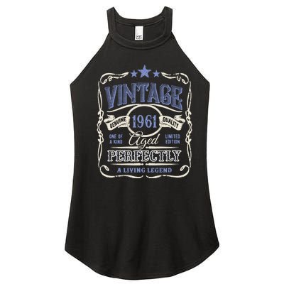 Vintage Premium Made In 1961 Classic Birthday Women's Perfect Tri Rocker Tank