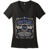 Vintage Premium Made In 1961 Classic Birthday Women's V-Neck T-Shirt