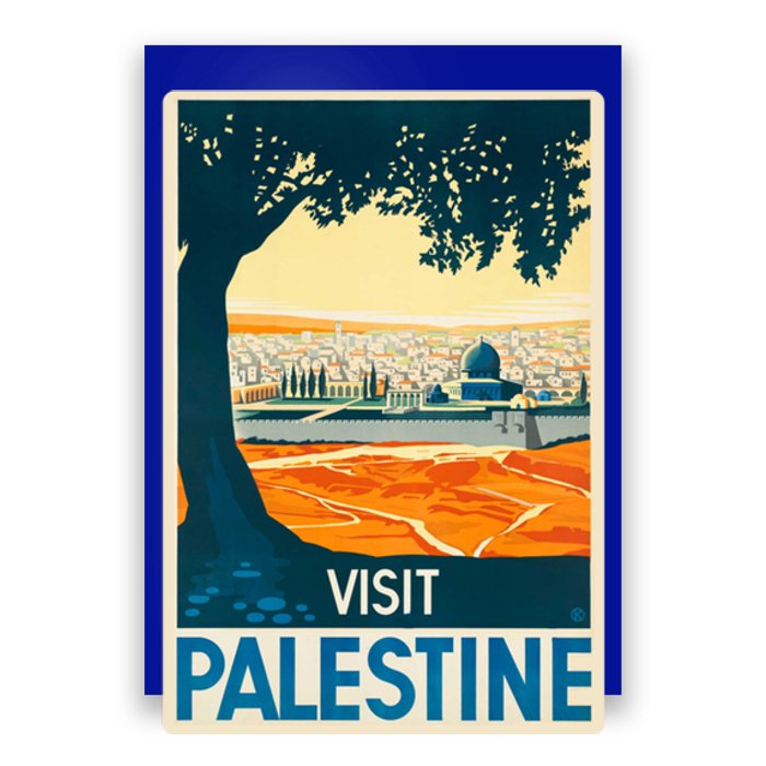 Vintage Poster Middle East Artcute Giftvisit Palestine Cool Gift Poster