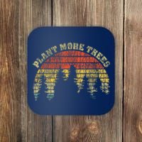 Vintage Plant More Trees Save Our Climate Change Earth Day Coaster