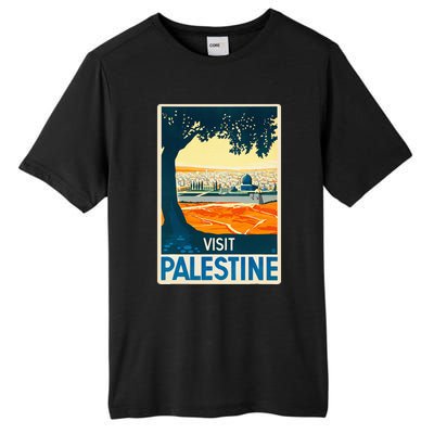 Vintage Poster Middle East Art Visit Palestine Tall Fusion ChromaSoft Performance T-Shirt