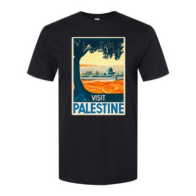 Vintage Poster Middle East Art Visit Palestine Softstyle CVC T-Shirt