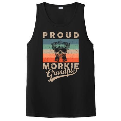 Vintage Proud Morkie Dog Grandpa Dog Owner FatherS Day Xmas Gift PosiCharge Competitor Tank