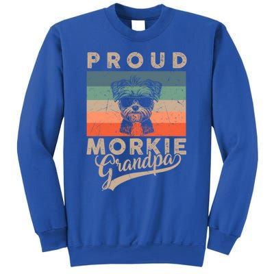 Vintage Proud Morkie Dog Grandpa Dog Owner FatherS Day Xmas Gift Sweatshirt