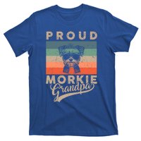 Vintage Proud Morkie Dog Grandpa Dog Owner FatherS Day Xmas Gift T-Shirt