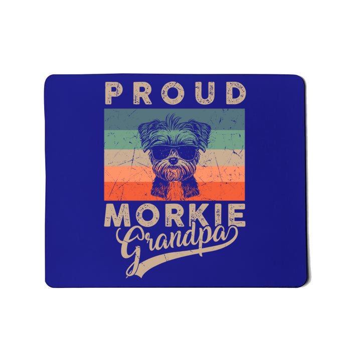 Vintage Proud Morkie Dog Grandpa Dog Owner FatherS Day Xmas Gift Mousepad