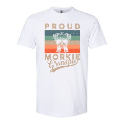 Vintage Proud Morkie Dog Grandpa Dog Owner FatherS Day Xmas Gift Softstyle CVC T-Shirt