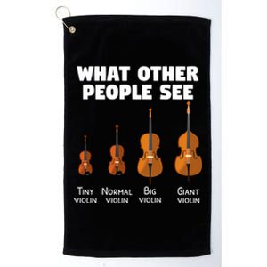 Violin Player Music Orchestra Gift Meaningful Gift Platinum Collection Golf Towel