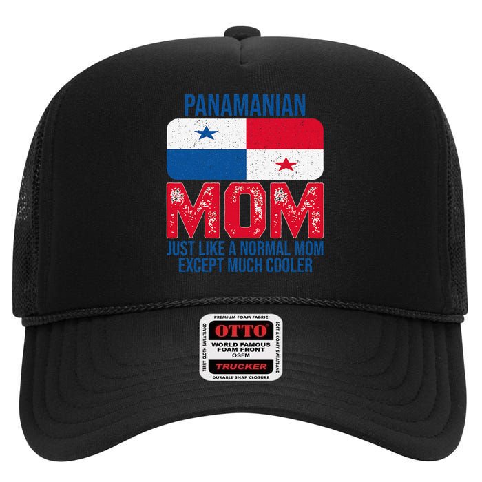 Vintage Panamanian Mom Panama Flag For Mother's Day High Crown Mesh Back Trucker Hat