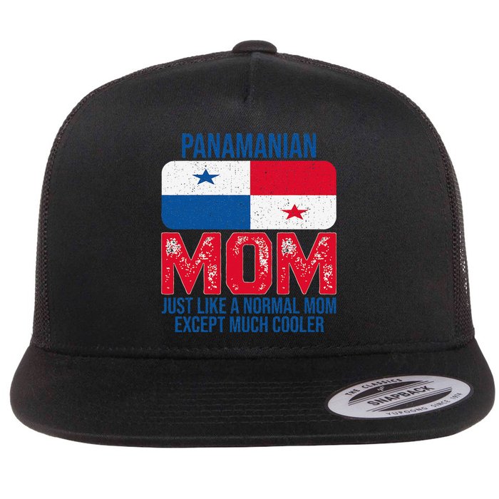 Vintage Panamanian Mom Panama Flag For Mother's Day Flat Bill Trucker Hat