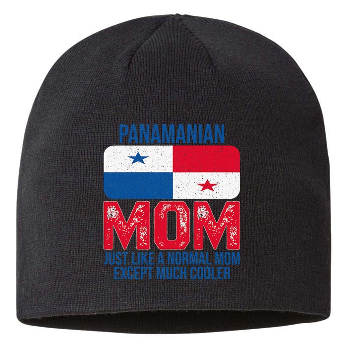 Vintage Panamanian Mom Panama Flag For Mother's Day Sustainable Beanie