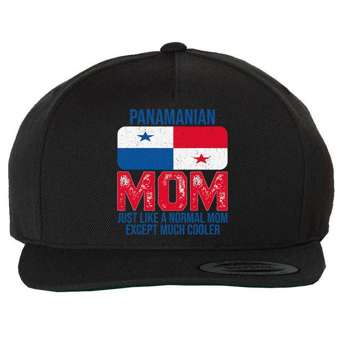 Vintage Panamanian Mom Panama Flag For Mother's Day Wool Snapback Cap