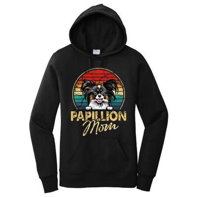 Vintage Papillion Mom Funny Dog Lover Gifts Women's Pullover Hoodie