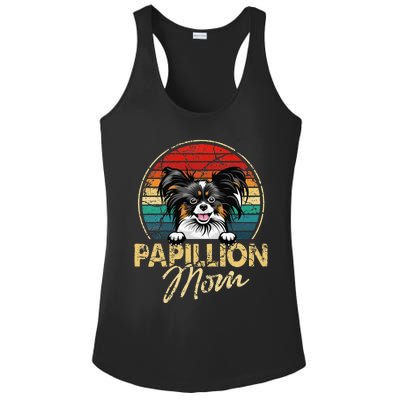 Vintage Papillion Mom Funny Dog Lover Gifts Ladies PosiCharge Competitor Racerback Tank