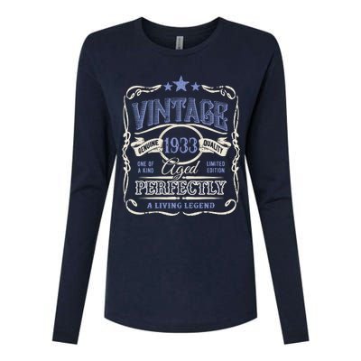 Vintage Premium Made In 1933 Classic Birthday Womens Cotton Relaxed Long Sleeve T-Shirt