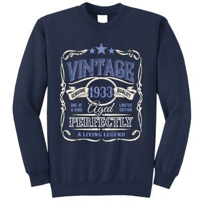 Vintage Premium Made In 1933 Classic Birthday Sweatshirt