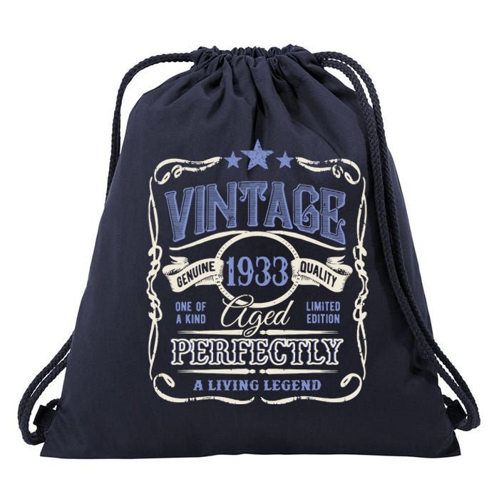 Vintage Premium Made In 1933 Classic Birthday Drawstring Bag