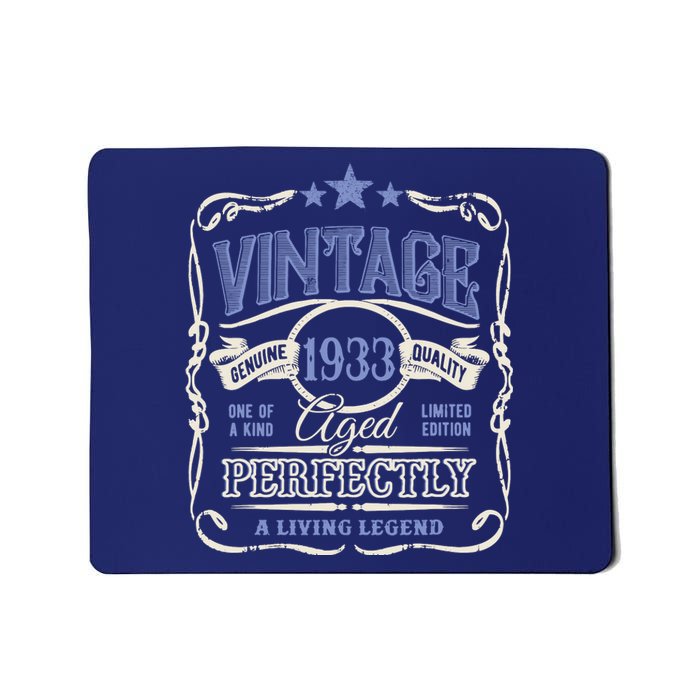 Vintage Premium Made In 1933 Classic Birthday Mousepad