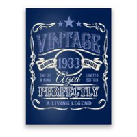 Vintage Premium Made In 1933 Classic Birthday Poster