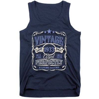 Vintage Premium Made In 1933 Classic Birthday Tank Top