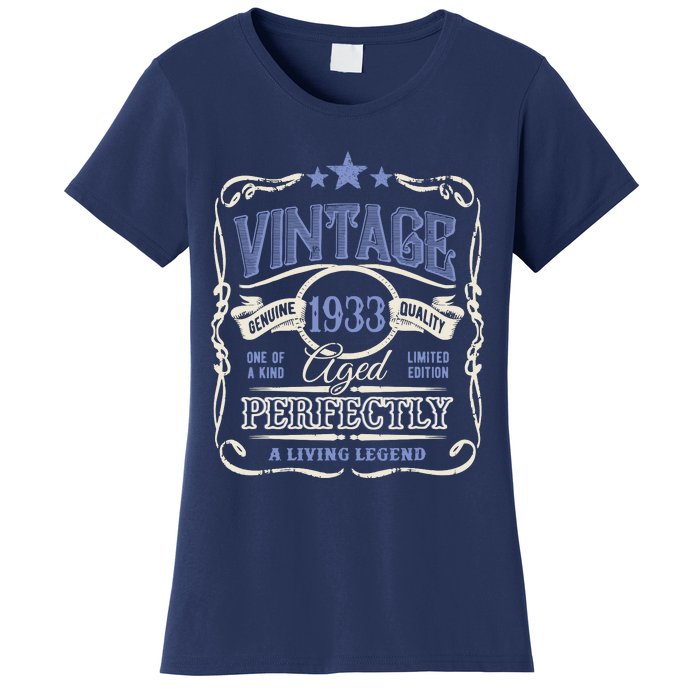 Vintage Premium Made In 1933 Classic Birthday Women's T-Shirt