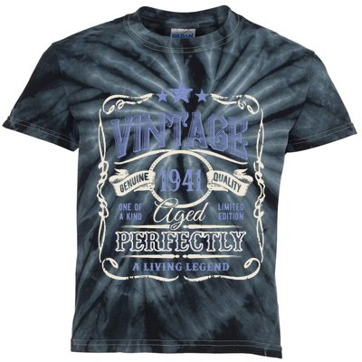 Vintage Premium Made In 1941 Classic Birthday Kids Tie-Dye T-Shirt