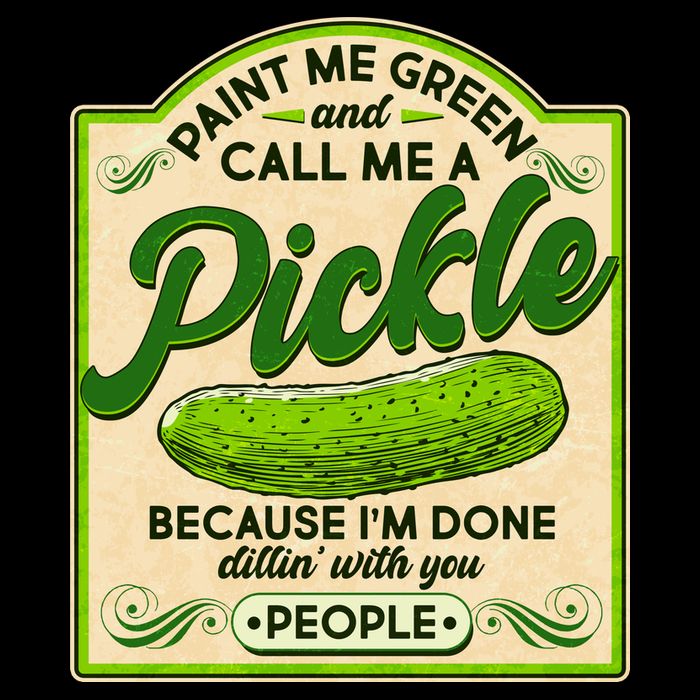 Vintage Paint Me Green And Call Me A Pickle Im Done Dillin With You People 7-Panel Snapback Hat