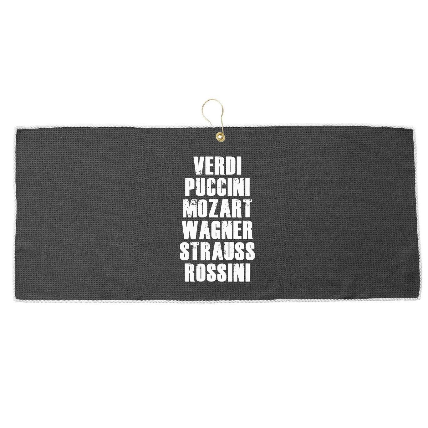 Verdi Puccini Mozart Wagner Strauss Rossini Opera Large Microfiber Waffle Golf Towel