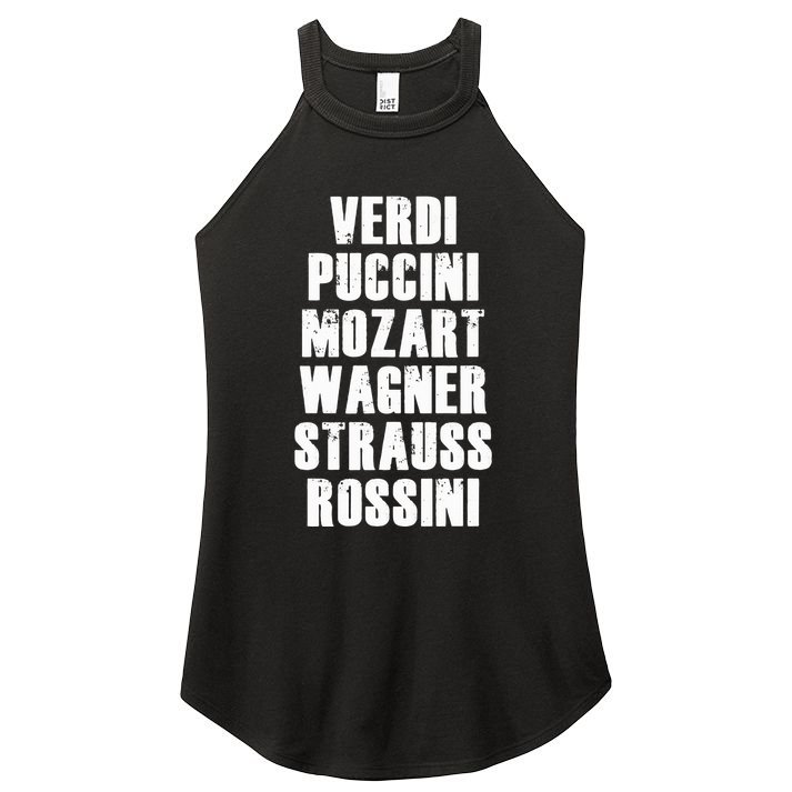 Verdi Puccini Mozart Wagner Strauss Rossini Opera Women's Perfect Tri Rocker Tank