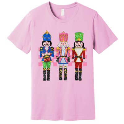 Vintage Pink Nutcracker Squad Ballet Women Pink Christmas Premium T-Shirt