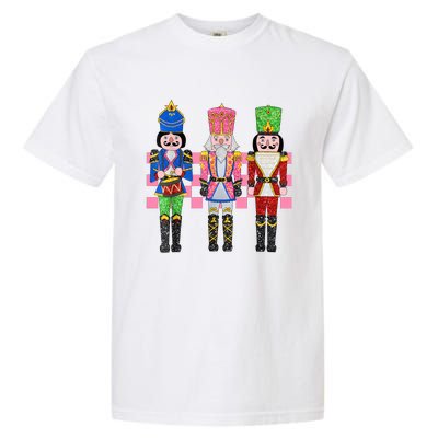 Vintage Pink Nutcracker Squad Ballet Women Pink Christmas Garment-Dyed Heavyweight T-Shirt