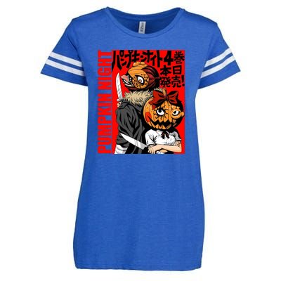 Vintage Pumpkin Night Anime Enza Ladies Jersey Football T-Shirt