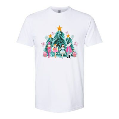 Vintage Pink Nutcracker Squad Ballet Wo Pink Christmas  Softstyle CVC T-Shirt