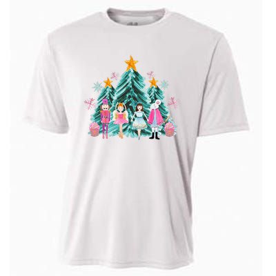 Vintage Pink Nutcracker Squad Ballet Wo Pink Christmas  Cooling Performance Crew T-Shirt