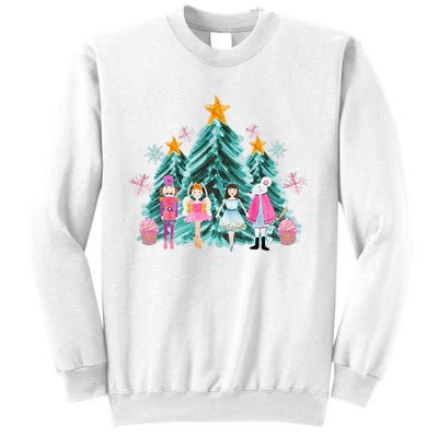 Vintage Pink Nutcracker Squad Ballet Wo Pink Christmas  Sweatshirt