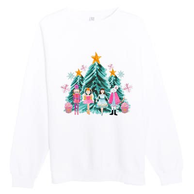 Vintage Pink Nutcracker Squad Ballet Wo Pink Christmas  Premium Crewneck Sweatshirt